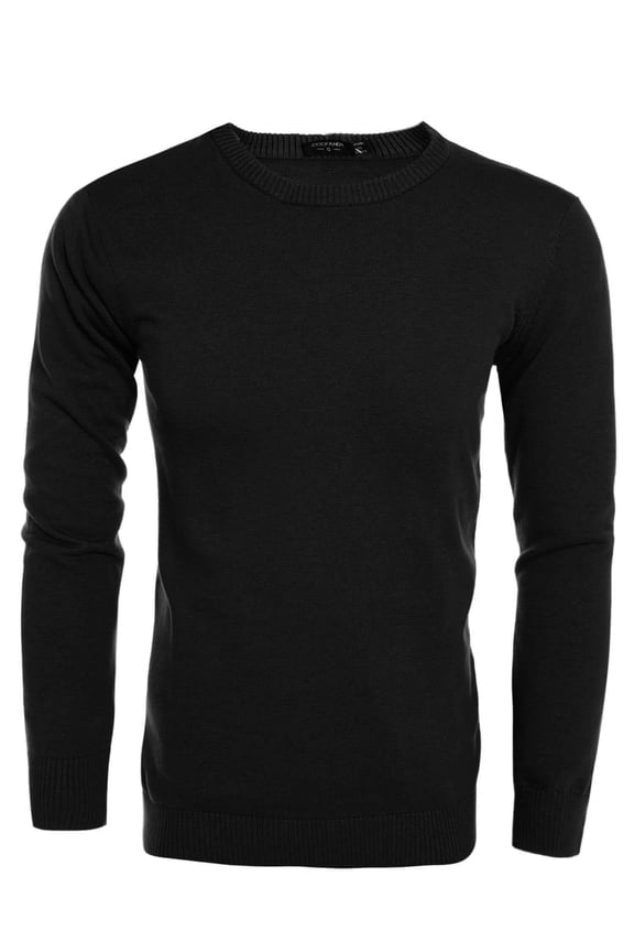 Men's Slim Fit Knit Sweater Pullover | Lightweight Ribbed Design for Business Casual & Everyday Wear