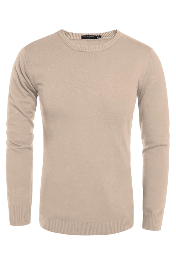 Men's Slim Fit Knit Sweater Pullover | Lightweight Ribbed Design for Business Casual & Everyday Wear