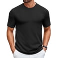 thumbnail image 1 of COOFANDY Men's Crewneck T Shirts Knit Tops Casual Fashion Summer Short Sleeve Knitted Pullover Solid Tees, 1 of 9