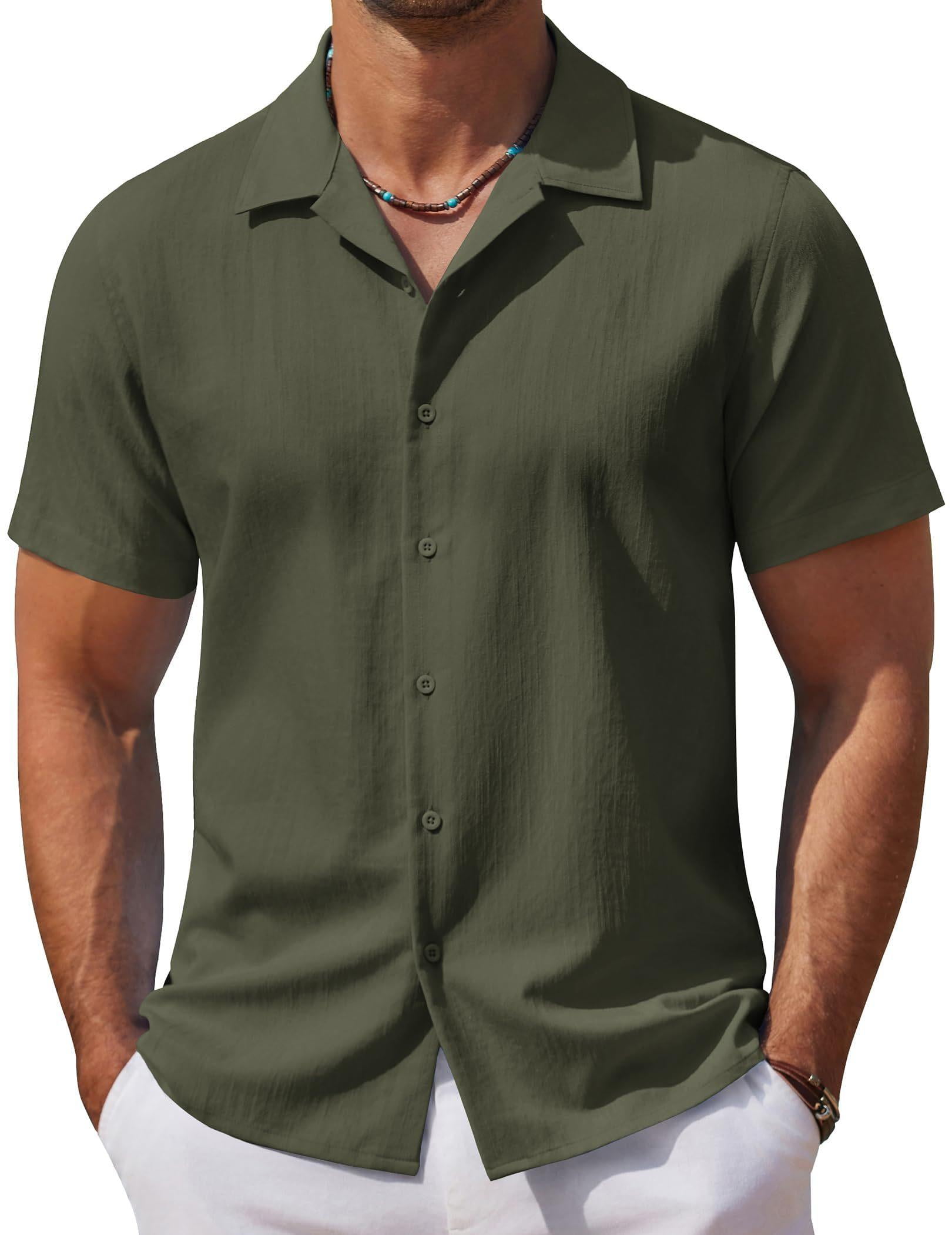 Men's Striped Shirt Lightweight Breathable Comfort For Summer Outings And Dressy Occasions main image 1