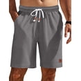 thumbnail image 1 of COOFANDY Men's Drawstring Shorts with Elastic Waistband Classic Loose Fit Flat Front Shorts, 1 of 6
