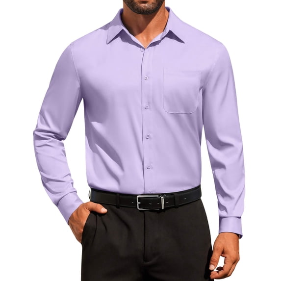COOFANDY Men's Dress Shirt Business Casual Button Down Shirt Long Sleeve Formal Shirt for Men