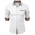 thumbnail image 1 of COOFANDY Men's Dress Shirts Long Sleeve Stretch Formal Button Down Shirt with Pocket, 1 of 6