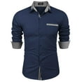 thumbnail image 1 of COOFANDY Men's Dress Shirts Long Sleeve Stretch Formal Button Down Shirt with Pocket, 1 of 6