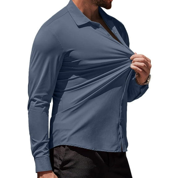 COOFANDY Men's Business Casual Dress Shirt Slim Fit Wrinkle Free Button Down Shirt