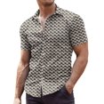 thumbnail image 1 of COOFANDY Men's Dress Shirts Slim Fit Wrinkle-Free Short Sleeve Casual Button Down Shirt, 1 of 6