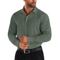 thumbnail image 1 of COOFANDY Men's Dress Shirts Solid Long Sleeve Stretch Wrinkle-Free Formal Shirt Business Casual Button Down Shirts, 1 of 6