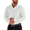 thumbnail image 1 of COOFANDY Men's Dress Shirts Solid Long Sleeve Stretch Wrinkle-Free Formal Shirt Business Casual Button Down Shirts, 1 of 6