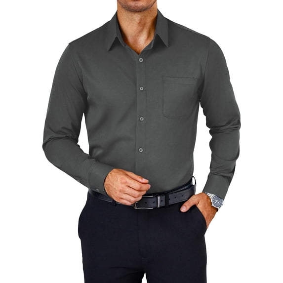 COOFANDY Men's Dress Shirts Wrinkle Free Long Sleeve Button Down Shirts Formal Business Shirt