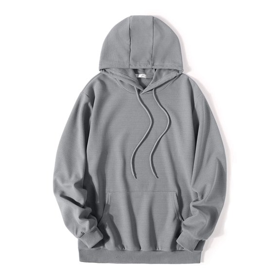 COOFANDY Men's Fashion Hoodies Sweatshirt Long Sleeve Workout Waffle Pattern Pullover Sweatshirts