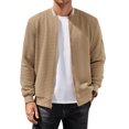 thumbnail image 1 of COOFANDY Men's Fashion Quarter Zip Pullover Long Sleeve Quilted Sweatshirt Plaid Jacquard Polo Mock Neck Sweaters, 1 of 5