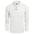 thumbnail image 1 of COOFANDY Men's Shawl Collar Long Sleeve Knitted Pullover Sweater Sweatshirts, 1 of 5