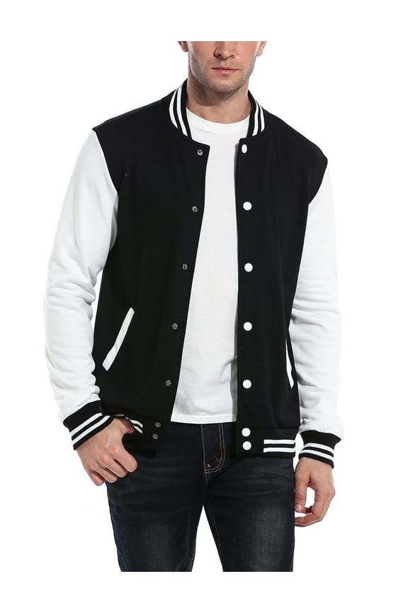Men's College Varsity Jacket Lightweight Baseball Jackets Football Letterman Jacket