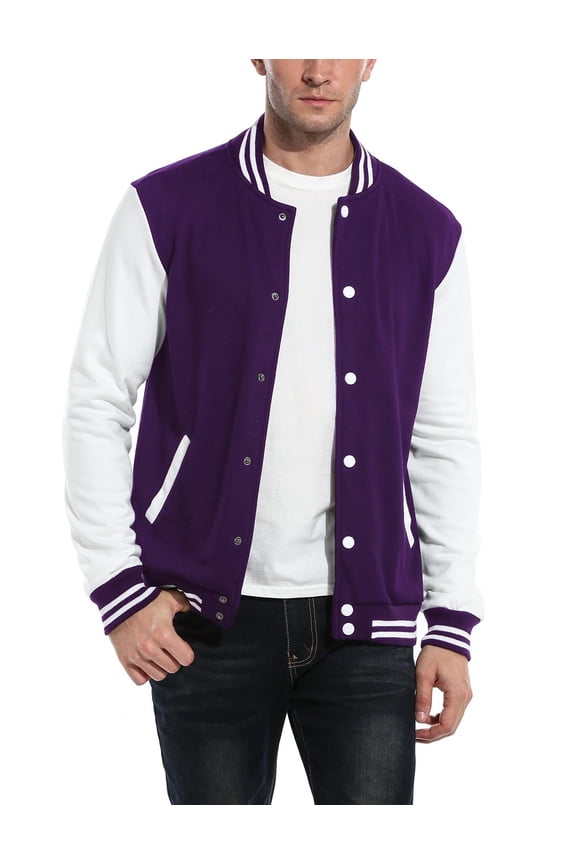 Men's Vintage Letterman Jacket Custom Varsity Bomber Jacket Lightweight Slim Fit Jacket