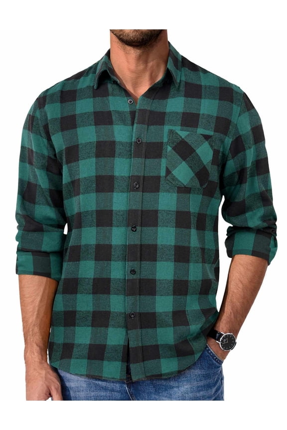 Men's Flannel Shirts Long Sleeve Button Down Shirts Fall Outfits for Men