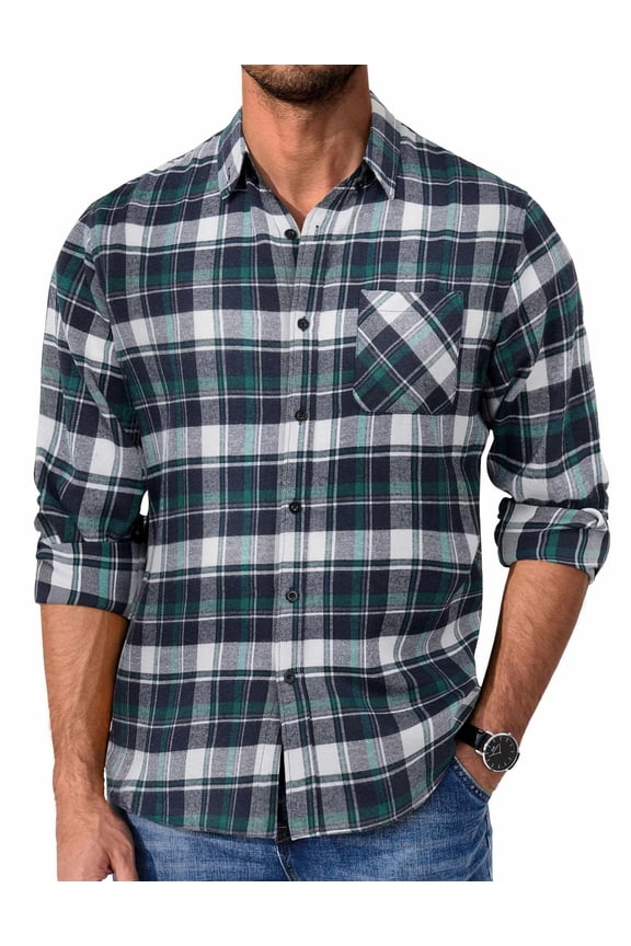 Flannel Shirt for Men Lightweight Flannel Shirt Casual Button-Down Shirts