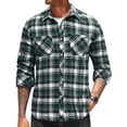 thumbnail image 1 of COOFANDY Men's Flannel Plaid Shirts Long Sleeve Casual Button Down Shirt with Pockets, 1 of 6