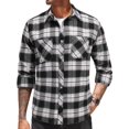 thumbnail image 1 of COOFANDY Men's Flannel Plaid Shirts Long Sleeve Casual Button Down Shirt with Pockets, 1 of 6