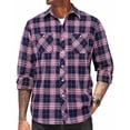 thumbnail image 1 of COOFANDY Men's Flannel Plaid Shirts Long Sleeve Casual Button Down Shirt with Pockets, 1 of 6