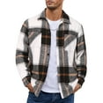 thumbnail image 1 of COOFANDY Men's Flannel Shacket Casual Button Up Work Jackets Lightweight Plaid Shirt Jacket with Pockets, 1 of 6