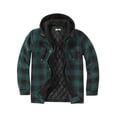 thumbnail image 1 of COOFANDY Men's Flannel Shirt Jacket Warm Quilted Lined Hooded Long Sleeve Plaid Shirt Jackets, 1 of 11