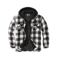 thumbnail image 1 of COOFANDY Men's Flannel Shirt Jacket Warm Quilted Lined Hooded Long Sleeve Plaid Shirt Jackets, 1 of 11