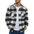 thumbnail image 1 of COOFANDY Men's Flannel Shirts Casual Button Down Plaid Shirt Jacket Long Sleeve Fleece Shacket with Pockets, 1 of 6
