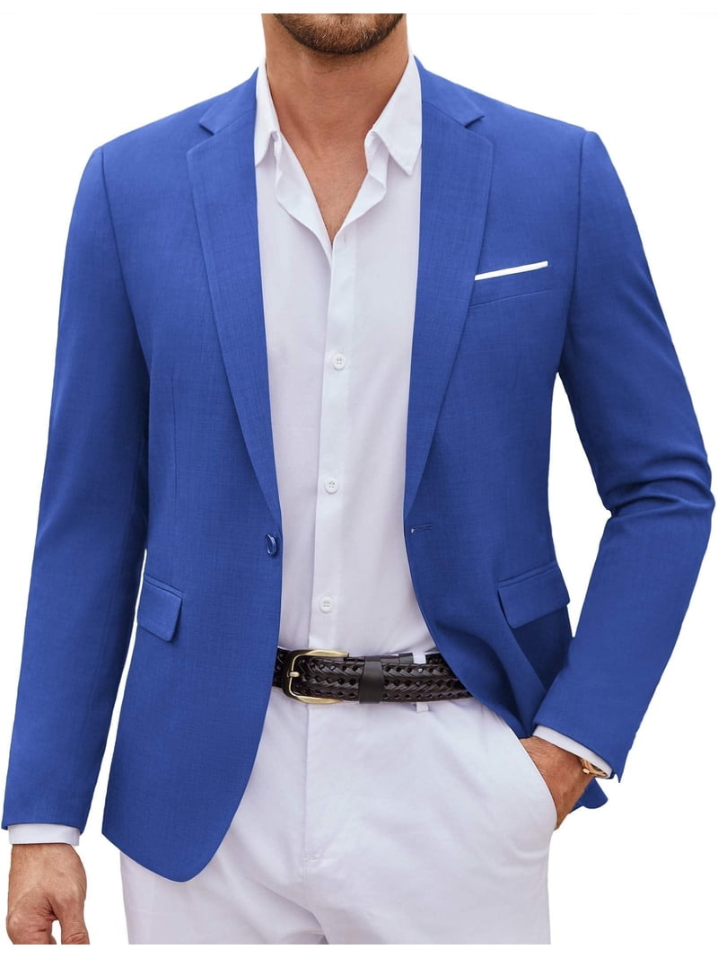 COOFANDY Men's Casual Suit Jackets Regular Fit Lightweight Blazer One  Button Dinner Dress Jacket for Men - Walmart.com