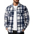thumbnail image 1 of COOFANDY Men's Flannel Shirts Long Sleeve Cotton Plaid Shirt Jacket Casual Button Down Shirt with Pockets, 1 of 6