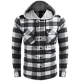 thumbnail image 1 of COOFANDY Men's Fleece Shirt Hoodie Jacket Long Sleeve Button Down Drawstring Sweatshirt, 1 of 11