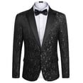 thumbnail image 1 of COOFANDY Men's Floral Party Dress Suit Stylish Dinner Jacket Wedding Blazer One Button Tuxdeo, 1 of 9