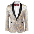 thumbnail image 1 of COOFANDY Men's Floral Tuxedo Jacket Luxury Embroidered Stylish Suit Blazer Jacket for Wedding Party Dinner, 1 of 8
