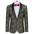 thumbnail image 1 of COOFANDY Men's Floral Dinner Jacket Blazer Stylish Jacquard Suit Jacket Party Wedding Prom Tuxedo Dress Jacket, 1 of 10