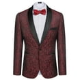 thumbnail image 1 of COOFANDY Men's Floral Dinner Jacket Blazer Stylish Jacquard Suit Jacket Party Wedding Prom Tuxedo Dress Jacket, 1 of 9
