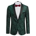 thumbnail image 1 of COOFANDY Men's Floral Dinner Jacket Blazer Stylish Jacquard Suit Jacket Party Wedding Prom Tuxedo Dress Jacket, 1 of 10