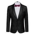 thumbnail image 1 of COOFANDY Men's Floral Dinner Jacket Blazer Stylish Jacquard Suit Jacket Party Wedding Prom Tuxedo Dress Jacket, 1 of 10