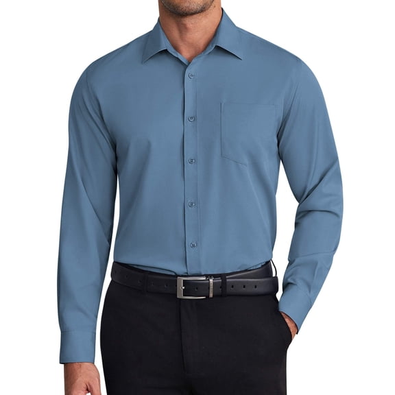 COOFANDY Men's Formal Business Shirt Slim Fit Button Down Shirt Wrinkle Free Dress Shirts for Men