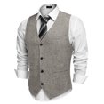 thumbnail image 1 of COOFANDY Men's Formal Waistcoat Regular Fit Business Dress Vest 4 Button, 1 of 6