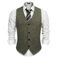 thumbnail image 1 of COOFANDY Men's Formal Waistcoat Regular Fit Business Dress Vest 4 Button, 1 of 6
