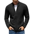 thumbnail image 1 of COOFANDY Men's Full Zip Cardigan Sweater Slim Fit Cable Knitted Zip Up Sweater with Pockets, 1 of 6
