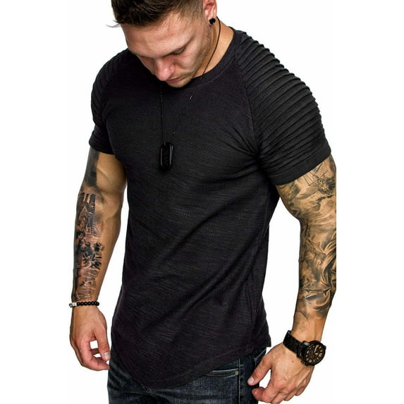 COOFANDY Mens Gym Workout Casual Short Sleeve Slim-Fitted T Shirt