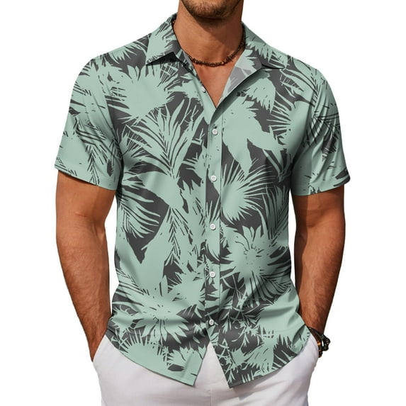 COOFANDY Men's Hawaiian Shirt Short Sleeve Tropical Shirts for Men Beach Shirt Resort Wear