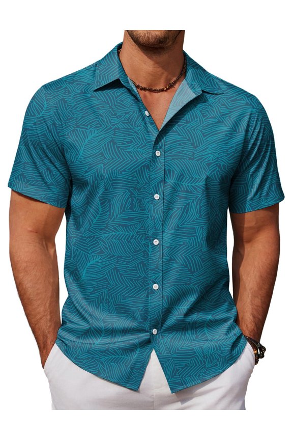 Men's Hawaiian Shirt Short Sleeve Tropical Shirts for Men Beach Shirt Resort Wear