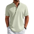 thumbnail image 1 of COOFANDY Men's Henley Shirt Short Sleeve Casual Shirt Hippie Beach T Shirts, 1 of 6