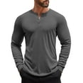 thumbnail image 1 of COOFANDY Men's Fashion Henley Shirts Long Sleeve Button T-Shirt Fashion Casual Basic Plain Tee Shirts, 1 of 10