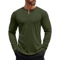 COOFANDY Men's Henley Shirts Long Sleeve Button TShirt Lightweight