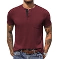 thumbnail image 1 of COOFANDY Men's Henley Shirts Short Sleeve Button T Shirt Casual Summer Basic Tee Tops with Pocket, 1 of 7