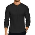 thumbnail image 1 of COOFANDY Mens Long Sleeve Henley T-Shirts Basic Thermal Pullover Stretch Tee Shirts Fashion Casual Tops, 1 of 9