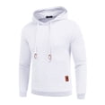 thumbnail image 1 of Coshow Men's Hooded Sweatshirt Casual Long Sleeve Waffle Knit Drawstring Pullover, 1 of 5
