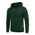 thumbnail image 1 of Coshow Men's Hooded Sweatshirt Casual Long Sleeve Waffle Knit Drawstring Pullover, 1 of 5